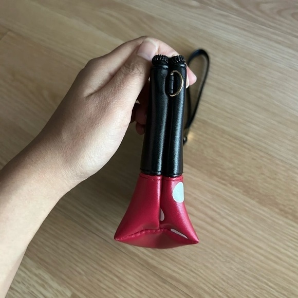 Minnie Mouse Leather Small Cosmetic Travel Zip Bag - Picture 3 of 5